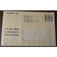 1976 GB SNO Proms Glasgow slogan cancel official paid Telephone Bill cover music