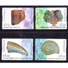 AUSTRALIA: 2020, OPALISED FOSSILS, SET 4 USED SELF-ADHESIVE STAMPS. 529/30