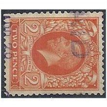 1934 SG442b 2d Orange Wmk Sideways Good+/Fine Used . .
