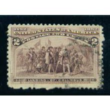 Used 231 2c Landing of Columbus Very Fine T1409