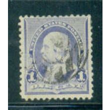 Used 219 1c Benjamin Franklin Barely Clears M01889