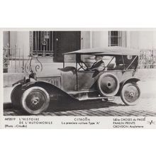 Type A Classic First Citreon Car Chauffeur French Real Photo Rare Postcard