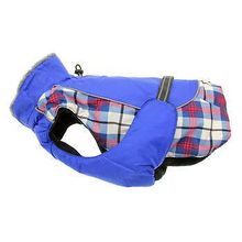 Alpine All-Weather Dog Coat -Royal Blue PLaid X-Small