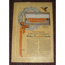1925 Parker Duofold Duette Pen Ad, Chief Attraction!!