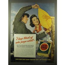 1941 Lucky Strike Cigarettes Ad - Track Who Pays What