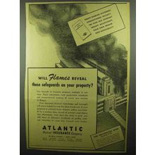 1942 Atlantic Mutual Insurance Company Ad - Flames