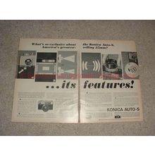 1964 2pg Konica Auto-S Camera Ad - What's So Exclusive!