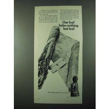1969 Bering Cigars Ad - Our Leaf Hides Nothing