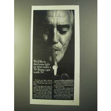 1970 Bering Cigars Ad - We'd Like To Shed Some Light On