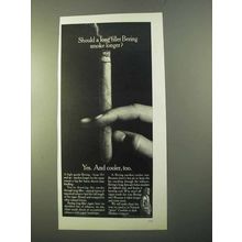 1970 Bering Cigars Ad - Long Filler Smoke Longer