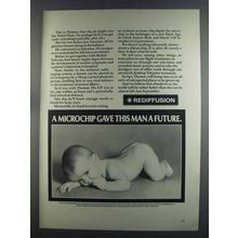1982 Rediffusion Ltd. Ad - Microchip Gave A Future