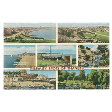 BEAUTY SPOTS OF THANET, KENT. multiview used vintage postcard by Valentine 1966=
