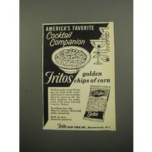 1951 Fritos Corn Chips Ad - America's favorite cocktail companion