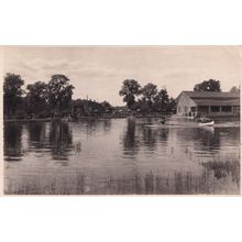 Bourbonne Les Bains Lac De La Mazelle Real Photo Old French Postcard