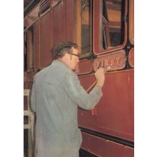 Midland Railway Six Wheel Coach Train Painter Engraver Postcard