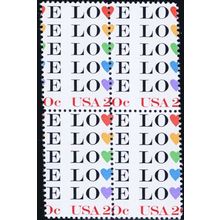 2072, 20¢ Love Block With Dramatic Misperforation ERROR WoW - Stuart Katz