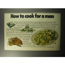 1970 Birds Eye Ad - Green Peas with Cream Sauce - Cross-the-Road Chicken Recipe