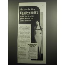 1933 Equalizer Kotex Sanitary Pad Ad - Ask for the new Equalizer Kotex