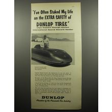 1955 Dunlop Tires Advertisement - MG Special and Captain George Eyston
