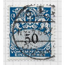 DANZIG 1923 POSTAGE DUE USED 50pf Mi 35
