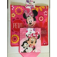 New Disney Minnie Mouse 13'' x 12'' x 6'' Reusable Tote Bag & 2 Small 9'' x 7''