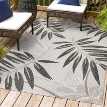 JONATHAN Y SMB208B-4 Havana Tropical Palm Leaf Indoor Outdoor Area Rug, Floral T