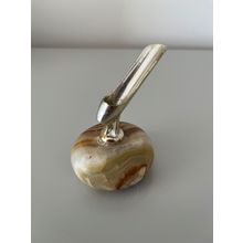 VINTAGE ONYX MARBLE EFFECT PEN STAND