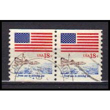 Used 1891 18c U.S. Flag Very Fine CNP Left 4 PA0251