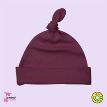 The Laughing Giraffe Knotted Baby Beanie Hats[ 0-6M Maroon ]