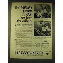 1960 Dow Dowgard Coolant Ad - New! Dowgard performs 5 plus 5 ways better