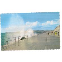 ROUGH SEA, SEAFORD SUSSEX used vintage postcard 1964 postmark =