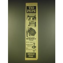 1963 Gonzalez Byass Tio Pepe Sherry Advertisement
