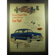 1949 Ford Cars Ad - The new lifeguard body is part of the new Ford feel