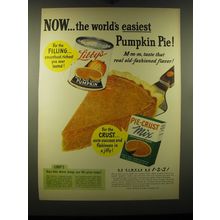 1948 Libby's Pumpkin and Pie-Crust Mix Ad - recipe for Pumpkin Pie