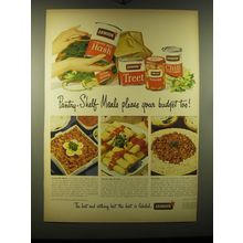 1948 Armour Corned Beef Hash, Tamales and Chili Con Carne Advertisement