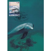 Bottlenose Dolphin New Zealand Stamp Postcard First Day Cover
