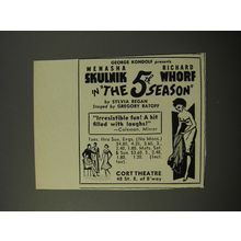 1954 The 5th Season Play Ad - George Kondolf presents Menasha Skulnik