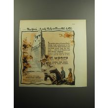 1957 St. Moritz On-the-Park Hotel Advertisement - truly continental hotel