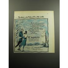 1957 St. Moritz On-the-Park Hotel Ad - New York's only truly continental hotel