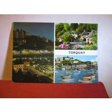 multiview, TORQUAY, DEVON used postcard by John Hinde 1982 pm =