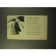 1960 Lord & Taylor Hermes Muffler Advertisement