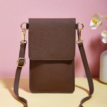 Ladies' Mobile Phone Bag Wallet Crossbody Bag Brown