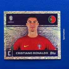 TOPPS UEFA EURO 2024 CRISTIANO RONALDO CAPTAIN FOIL STICKER POR2 PORTUGAL