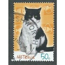 AUS 2004 50c 'CATS AND DOGS' FINE USED (EBID34-393)