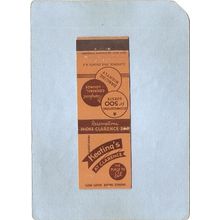 New York Clarence Matchcover Keating's At Clarence Restaurant w/Menu Liste~2363