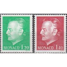 Monaco 1980 Michel 1429 - 1430 Neuf ** Cote (2008) 3.00 € Prince Rainier III