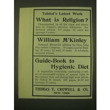 1902 Thomas Y. Crowell & Co. Publishing Ad - Tolstoi's latest work