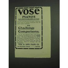 1902 Vose Pianos Ad - We Challenge Comparisons