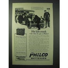 1923 Philco Diamond Grid Batteries Ad - His Last Crank