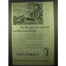 1939 Sanatogen Nerve Tonic Ad - Convalescent